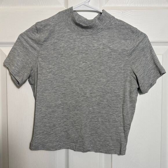 Lululemon Short Sleeve Moch Neck Crop Top - Picture 1 of 4